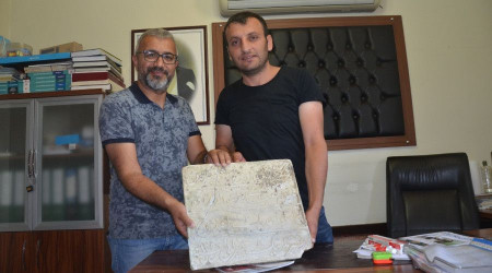 Kızılırmak kenarında bulunan kitabe müzeye teslim edildi