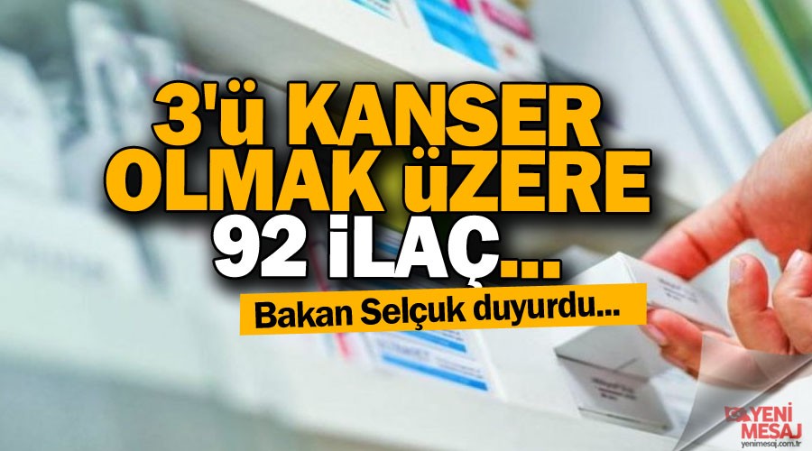 92 ilaç geri ödeme listesinde
