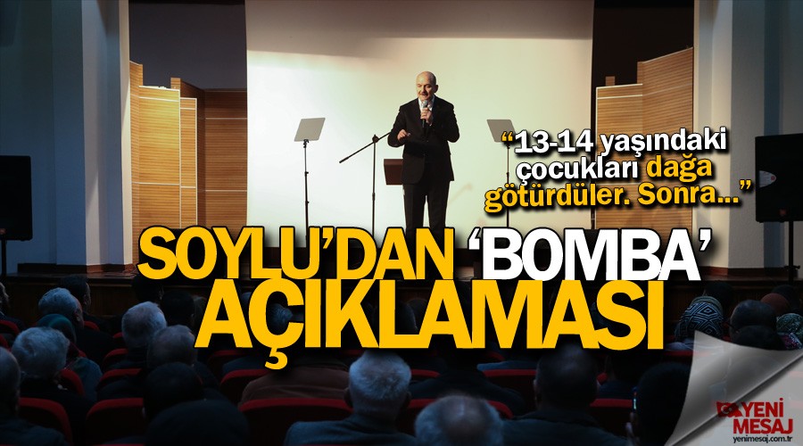Bakan Soylu'dan 'bomba' açıklaması