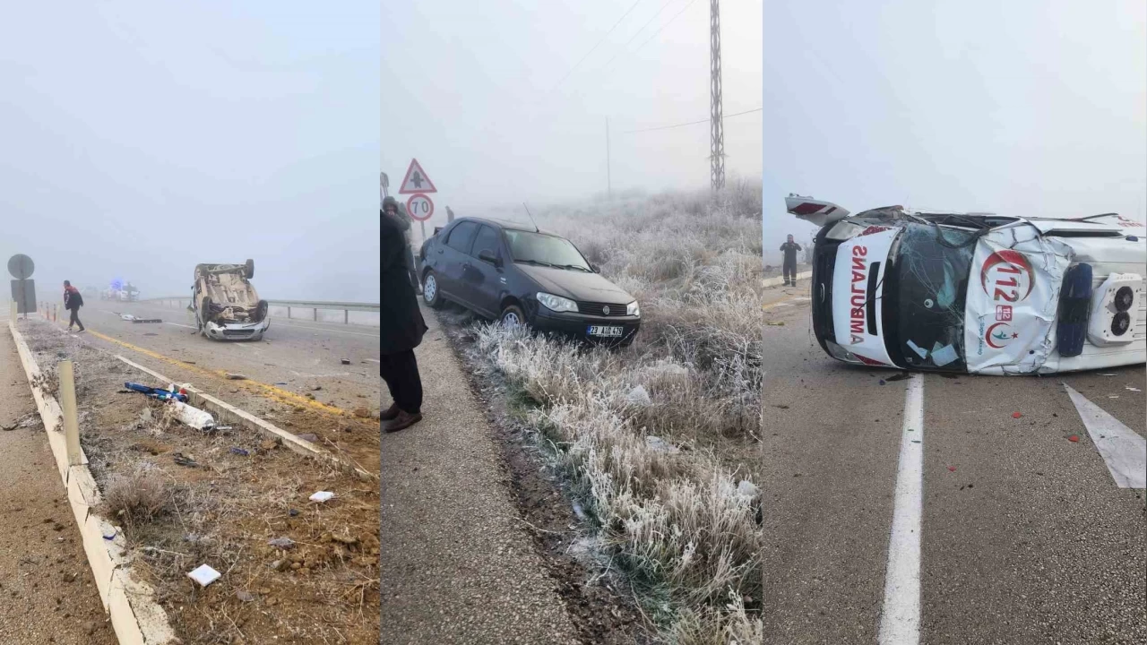 Elaz'da sis ve gizli buzlanma kazaya neden oldu: 4 yaral