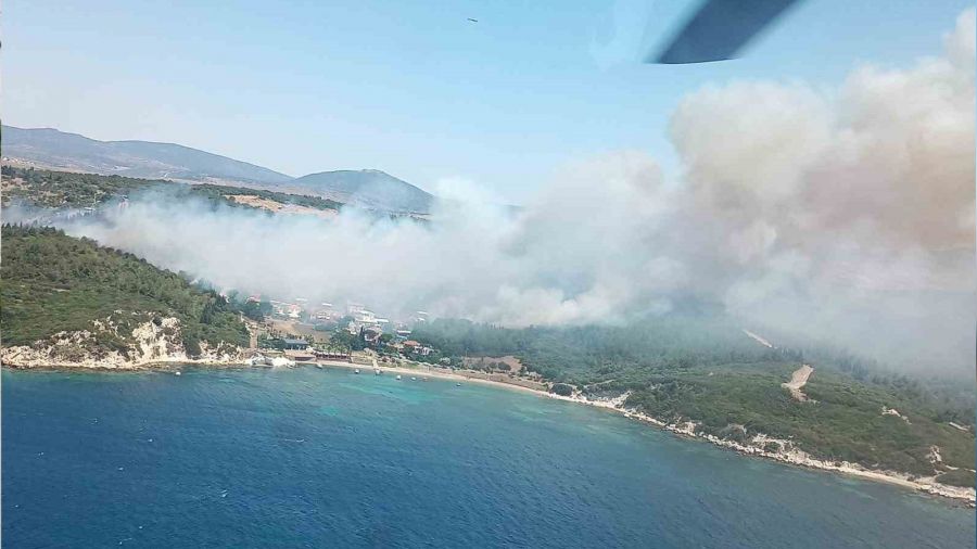 İzmir'deki orman yangını uçak seferlerini iptal ettirdi