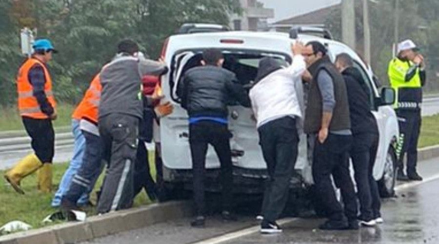 Samsun'da zincirleme trafik kazası: 2 yaralı