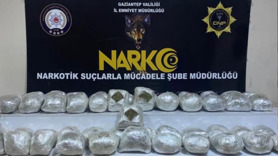 Gaziantep'te 28 kilo esrar ele geçirildi
