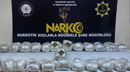 Gaziantep'te 28 kilo esrar ele geçirildi