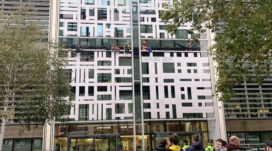 İngiltere'de aktivistler İçişleri Bakanlığı binasına tırmandı