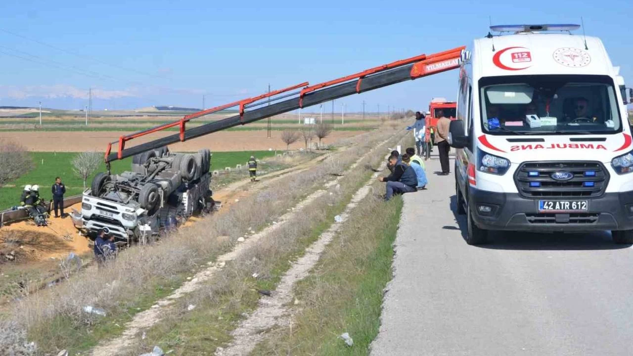 Konya'da tr arampole devrildi: 1 l