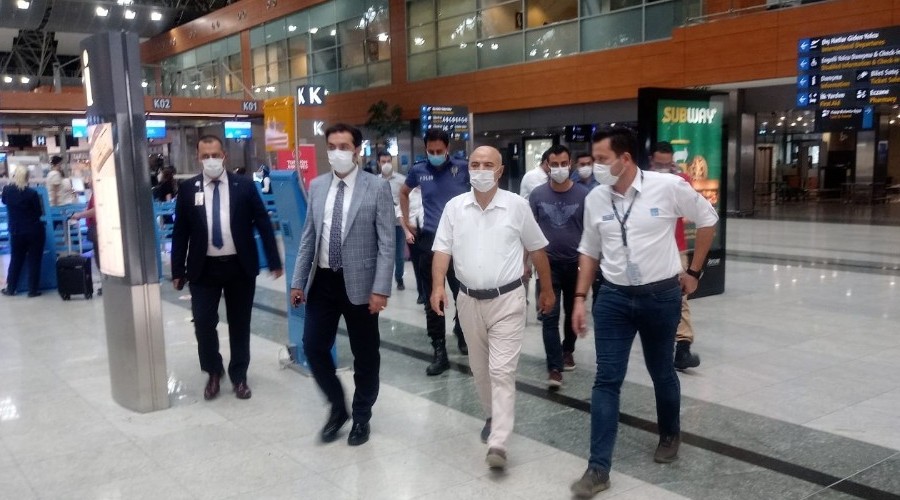 Sabiha Gökçen'de Covid-19 denetlemesi