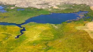 Sönmüş lavların arasındaki göl ilk kez görüntülendi