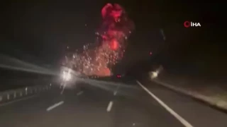 Balıkesir'de F-16 savaş uçağının düşme anı ortaya çıktı