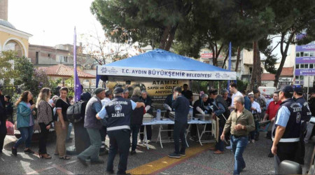 Aydın'da Atatürk için pilav hayrı yapıldı