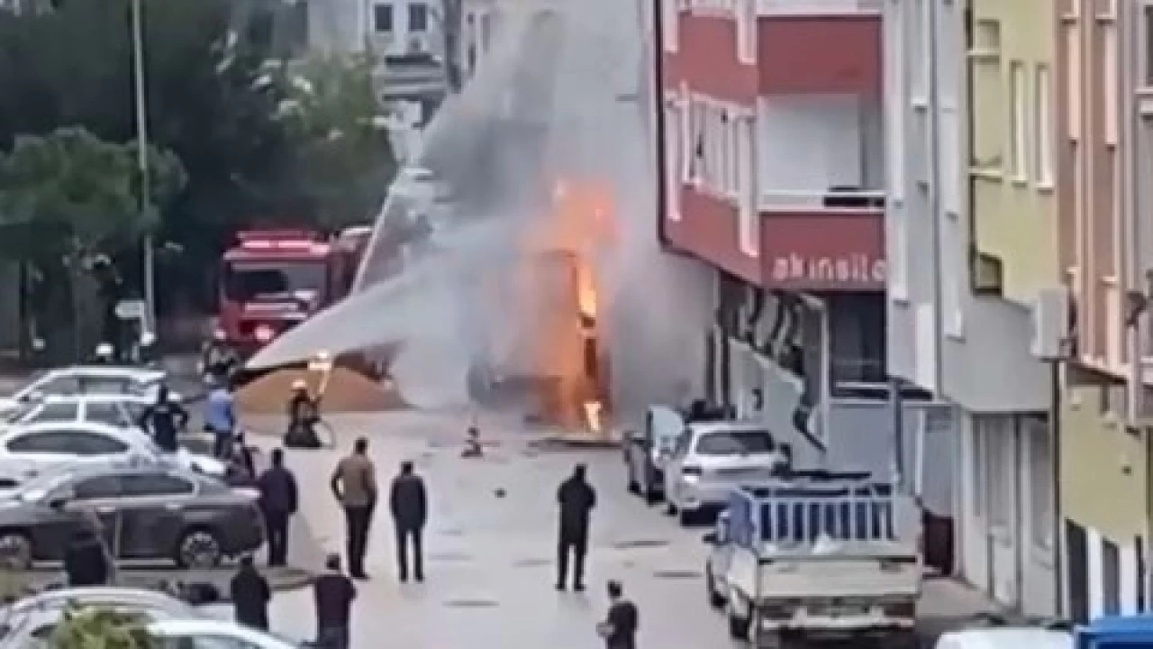 Bursa'da doğalgaz borusu patladı