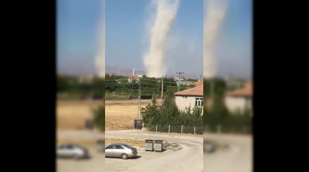 Elazığ’da oluşan hortum korkuttu