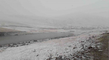 Gümüşhane'de mevsimin ilk karı düştü