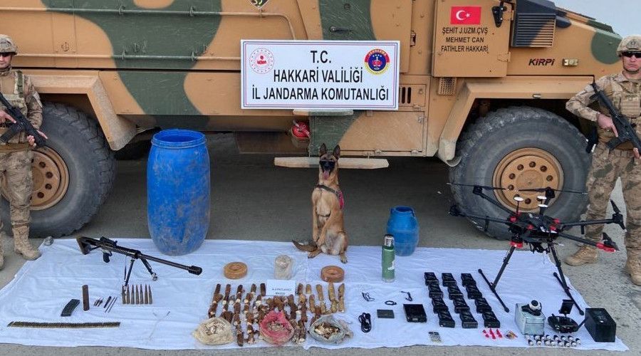Hakkari'de çok sayıda mühimmat ele geçirildi