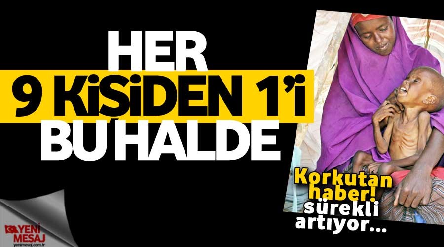 Her 9 kişiden 1’i aç