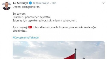 İstanbul Valisinden anlamlı mesaj