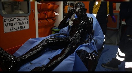 Kediyi kurtarmak için bu hali göze aldı