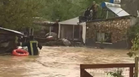 Simav'da selde 67 evi ve bir besihaneyi su bastı, 20 hayvan telef oldu