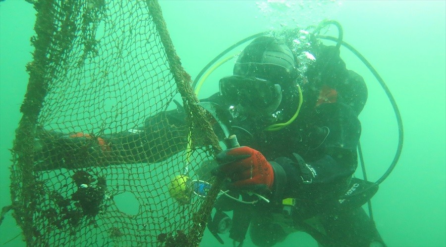 Boğaz hayalet ağlardan temizlendi