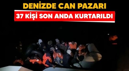 Denizde can pazarı, 37 kişi son anda kurtarıldı