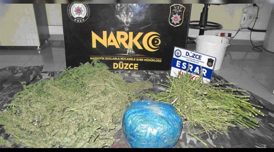 Düzce'de 4.5 kilo esrar ele geçirildi