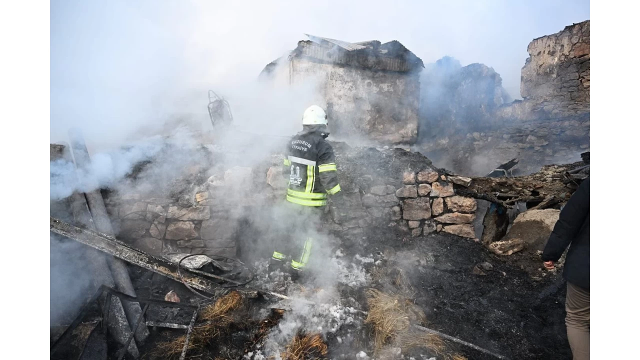 Erzurum spir'de korkutan yangn