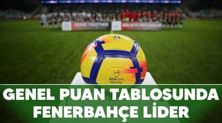 Genel puan tablosunda Fenerbahçe lider