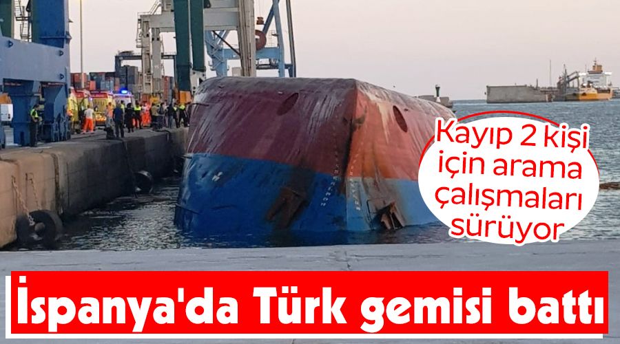 İspanya'da Türk gemisi battı