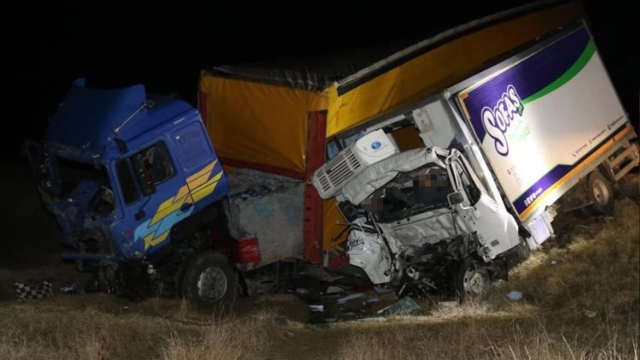 Tır ile kamyonet kafa kafaya çarpıştı: 2 ölü