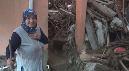Yaşlı çift sel dehşetini korku dolu gözlerle anlattı