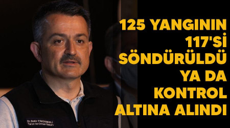 125 yangının 117'si söndürüldü ya da kontrol altına alındı