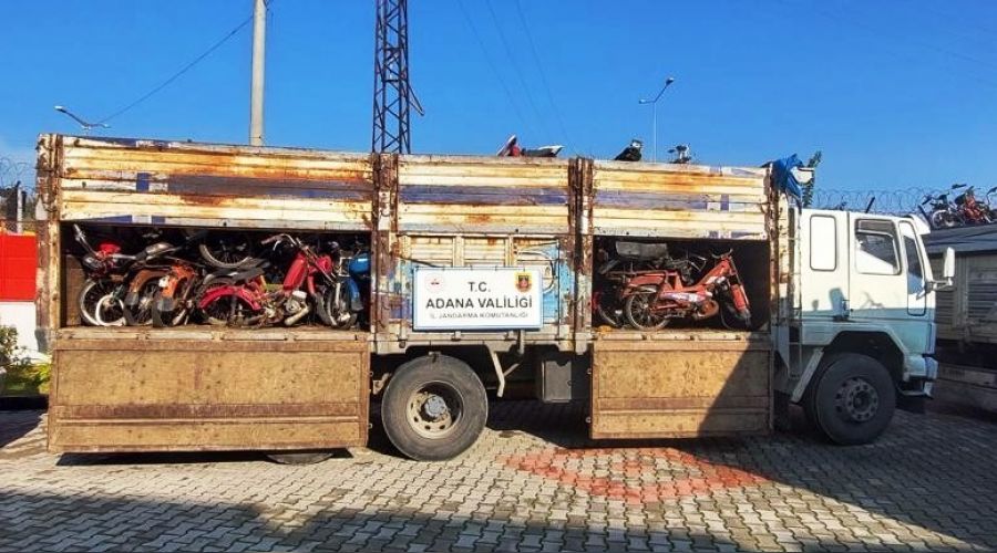 Adana'da 400 çalıntı motosiklet ele geçirildi