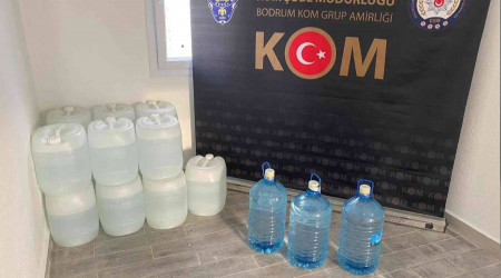 Bodrum'da 385 litre sahte alkol ele geçirildi