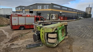 Forkliftin altında kalan işçi hayatını kaybetti