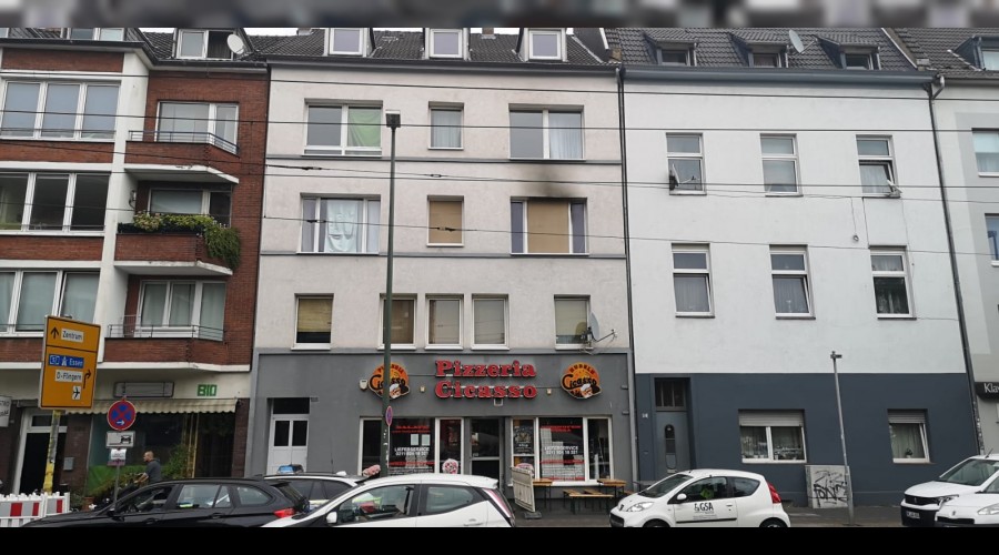 Göçmenlerin yaşadığı binada yangın