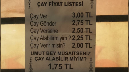 Hitaba göre çay fiyatı