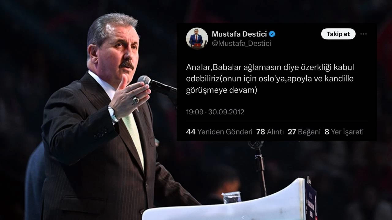 Partilerin yarısını terörle ilişkilendiren Destici, özerklik savunduğu eski paylaşımını sildi!