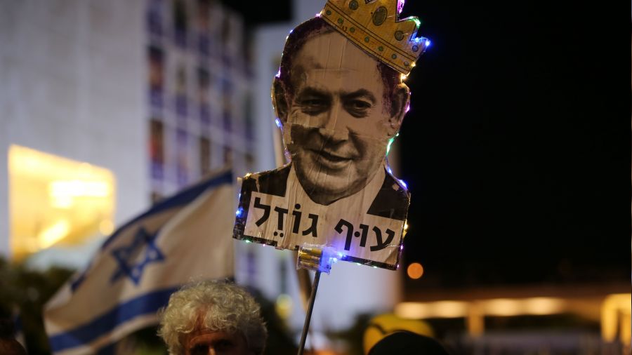 Tel Aviv'de Netanyahu protestosu 