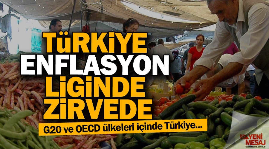 Türkiye enflasyon liginde zirvede