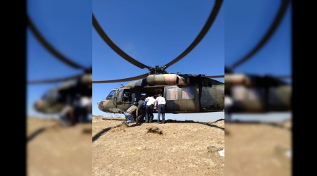 Vatandaşın imdadına askeri helikopter yetişti