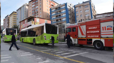 Yolcu otobüsünde korkutan yangın