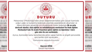 Artvin'de iki ilçede eğitime ara verildi