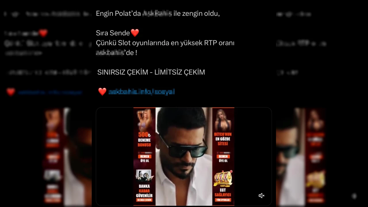 Bahis sayfasndan Engin Polat reklam