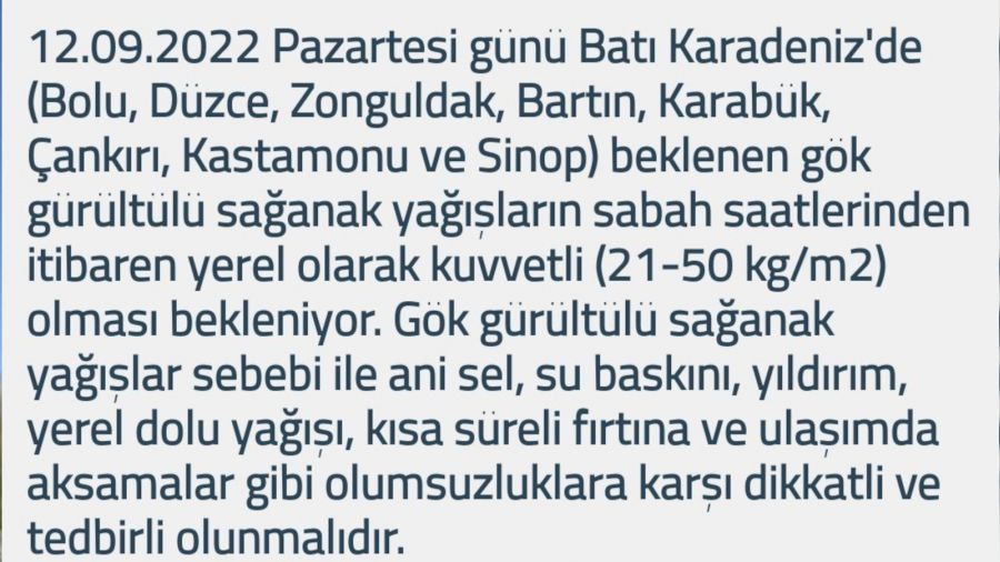 Bat Karadeniz haftaya yal balayacak