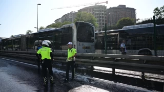 stanbul'da metrobste kan yangn sndrld