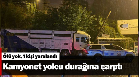 Kamyonet yolcu durana arpt