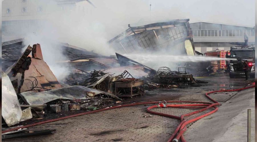 Konya'da korkutan fabrika yangn