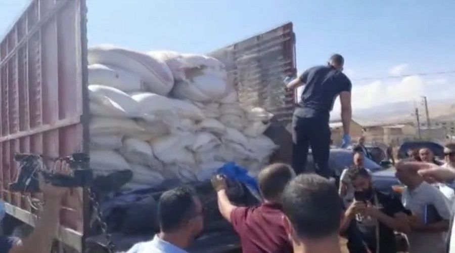 Lübnan'da 20 ton amonyum nitrat ele geçirildi