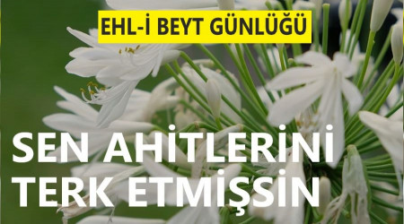 ‘Sen ahitleri terk etmişsin’