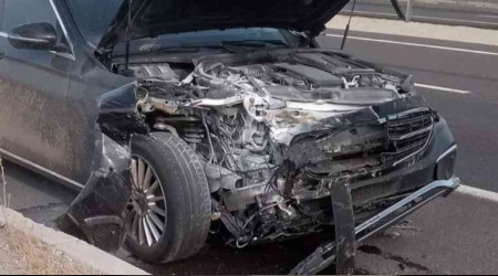 Belediye başkanının aracı kazaya karıştı